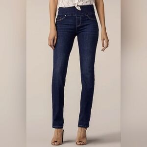 Lee Sculpting Slim Fit Mid Rise Slim Leg Medium Wash Pull On Jeans sz 16P